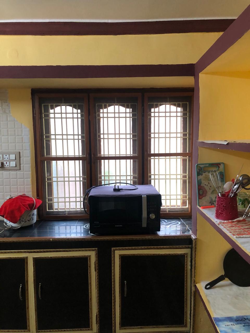 Kitchen counter by the window